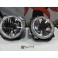 Faróis frontais angel eyes VW Golf 2 / II  fundo cristal 