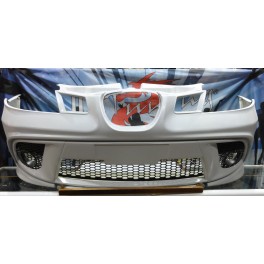 Para-choques frontal Seat ibiza 6L aerodin&acirc;mico em fibra com rede inferior em favo de mel
