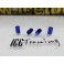 Valvulas de ar universais para jantes em aluminio de cor Azul 