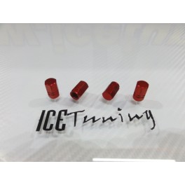 Valvulas de ar universais para jantes em aluminio de cor Vermelho