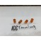 Valvulas de ar universais para jantes em aluminio de cor Laranja