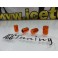 Valvulas de ar universais para jantes em aluminio de cor Laranja