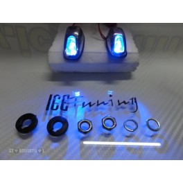 Esguicho / borrifador de agua para capo cromado c/ilumina&ccedil;ao led azul