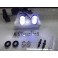 Esguicho / borrifador de agua para capo cromado c/iluminaçao led led azul + strobe branco