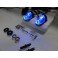 Esguicho / borrifador de agua para capo cromado c/iluminaçao led led azul + strobe branco