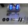 Esguicho / borrifador de agua para capo cromado c/iluminaçao led led azul + strobe branco