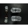 Pisca / farois / farolins laterais honda civic, crx, crx del sol, logo, s2000 fundo smoke