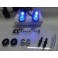Esguicho / borrifador de agua para capo cromado c/iluminaçao led led azul + strobe branco