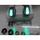 Esguicho / borrifador de agua para capo cromado c/iluminaçao led verde