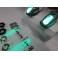 Esguicho / borrifador de agua para capo cromado c/iluminaçao led verde