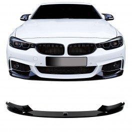 Aba Spoiler / Lip Frontal BMW SERIE 4 F32 / F33 / F36 2013-2021 em preto piano brilhante M-Performance Look ABS