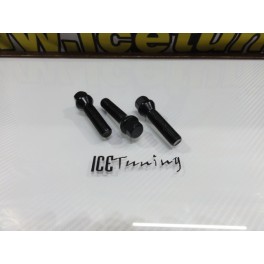 Pernos pretos c&oacute;nicos para espa&ccedil;adores ate 15mm 14 x 1,25 com 43mm de rosca