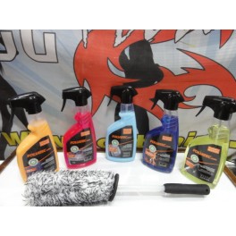 Set Foliatec Mala, Escovilh&atilde;o, Hydro Detailer, Bug Remover, Interior Clean & Protect, Rim, Glass Cleaner