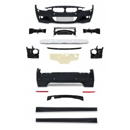 Kit completo PACK M BMW F30 Pack M 2011-2015, composto por Para-choques Frontal + para-choques traseiro + embaladeiras