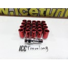 Porcas Lug Nuts Para Honda, Mazda, Ford, Toyota, Hyundai, Lexus, Mitsubishi com 32mm 12x1.50 em vermelho 20 unidades
