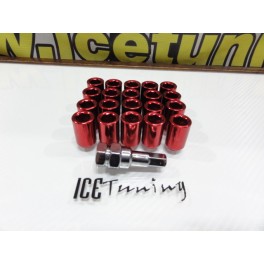 Porcas Lug Nuts Para Honda, Mazda, Ford, Toyota, Hyundai, Lexus, Mitsubishi com 32mm 12x1.50 em vermelho 20 unidades