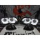 Farois angel eyes BMW E46 4 portas / limosine 98-01 fundo preto com angel eyes em branco