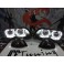 Farois angel eyes BMW E46 4 portas / limosine 98-01 fundo preto com angel eyes em branco