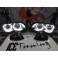 Farois angel eyes BMW E46 4 portas / limosine 98-01 fundo preto com angel eyes em branco