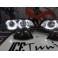 Farois angel eyes BMW E46 4 portas / limosine 98-01 fundo preto com angel eyes em branco