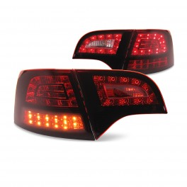 Far&oacute;is / farolins tipo lexus em leds para Audi A4 B7 Avant / carrinha 2004-2008 fundo vermelho