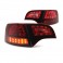 Faróis / farolins tipo lexus em leds para Audi A4 B7 Avant / carrinha 2004-2008 fundo vermelho