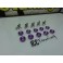 Kit de 10 parafusos + anilhas (M6 * 20MM) JDM LOOK em vermelho, indicados para guarda-lamas, para-choques, faróis ETC...