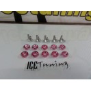 Kit de 10 parafusos + anilhas (M6 * 20MM) JDM LOOK em rosa, indicados para guarda-lamas, para-choques, faróis ETC...