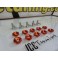 Kit de 10 parafusos + anilhas (M6 * 20MM) JDM LOOK em vermelho, indicados para guarda-lamas, para-choques, faróis ETC...