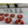 Kit de 10 parafusos + anilhas (M6 * 20MM) JDM LOOK em vermelho, indicados para guarda-lamas, para-choques, faróis ETC...