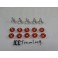 Kit de 10 parafusos + anilhas (M6 * 20MM) JDM LOOK em vermelho, indicados para guarda-lamas, para-choques, faróis ETC...
