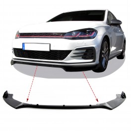 Difusor / Lip / spoiler frontal para VW Golf 7 2012 - 2017 preto piano brilhante em pl&aacute;stico ABS, para para-choques GTI, GTE.