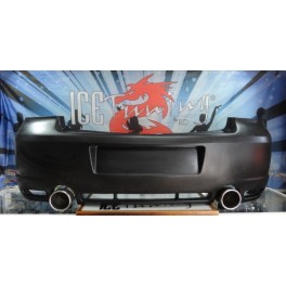 Para-choques traseiro VW Golf 4 / IV R32 LOOK em fibra + ponteiras 100% inox