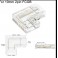 Conector rápido de tampa sem solda para cantos em "L" para tiras LED COB 8mm LED -LED / COB -COB / tira led - tira led
