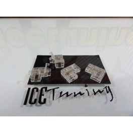 Conector rápido de tampa sem solda para cantos em "L" para tiras LED COB RGB 10mm LED RGB - LED RGB / COB RGB - COB RGB Conector rápido de tampa sem solda para cantos em "L" para tiras LED COB RGB 10mm LED RGB - LED RGB / COB RGB - COB RGB