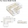 Conector rápido de tampa sem solda para cantos em "L" para tiras LED COB RGB 10mm LED RGB - LED RGB  / COB RGB - COB RGB