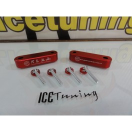 Espa&ccedil;ador / aumento de capo JDM em alum&iacute;nio de cor vermelha para Honda Civic 88-01, CRX 88-91, CRX DEL SOL 93-97, Integra 90-01