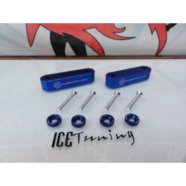 Espa&ccedil;ador / aumento de capo JDM em alum&iacute;nio de cor azul para Honda Civic 88-01, CRX 88-91, CRX DEL SOL 93-97, Integra 90-01