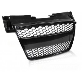 Grelha frontal AUDI TT 8J 2006-2014 COUPE / ROADSTER RS look com suporte para s&iacute;mbolo em preto piano brilhante em pl&aacute;stico ABS