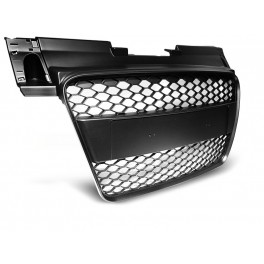 Grelha frontal AUDI TT 8J 2006-2014 COUPE / ROADSTER RS look com suporte para s&iacute;mbolo em preto mate em pl&aacute;stico ABS