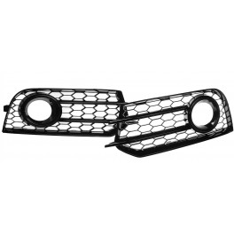 Grelhas far&oacute;is nevoeiro em pl&aacute;stico ABS para AUDI A1 8x 2010-2015 RS1 LOOK em preto piano brilhante