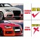 Grelhas faróis nevoeiro em plástico ABS para AUDI A1 8x 2010-2015 RS1 LOOK em preto piano brilhante