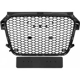 Grelha frontal AUDI A1 8x 2010-2015 RS1 look em preto piano brilhante em pl&aacute;stico ABS
