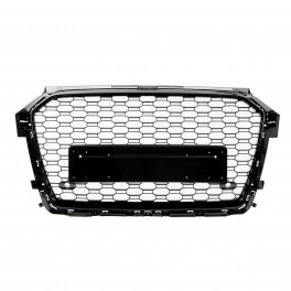 Grelha frontal AUDI A1 8x 2015-2018 RS1 look em preto piano brilhante em pl&aacute;stico ABS