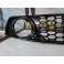Grelha farois nevoeiro inferior em plástico Audi A4 8e, B6 01-04 RS4 LOOK em preto piano brilhante