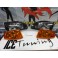 Farois frontais Honda civic 92-95 JDM Fundo + piscas frontais Honda civic 92-95 2 portas fundo laranja Euro Look