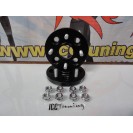 Espaçadores de duplo aperto + lug nuts Japan Racing 15MM para Honda, Hyundai, Kia 4x100 BC 56.1