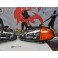 Faróis frontais com luz branca 5000k para Honda crx del sol 92-97 JDM Fundo preto + piscas laranja JDM look