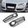 Grelhas faróis nevoeiro Audi A5 8T Coupe/Sportback 2007-2011 A5 Cabriolet 2010-2011 RS LOOK em preto piano brilhante