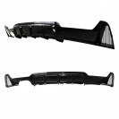 Difusor em preto piano brilhante para BMW Série 4 F32, F33, F36 2013-2021 M-performance Dupla Saída